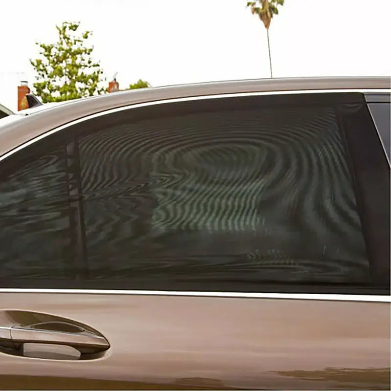 2 Pcs Car Window Cover Screen Breathable| Car Window Shade Sun Cover Window Covers | Mesh Front Rear Universal Side Automotive Window Sun Cover| For Sun Protection – Black Color